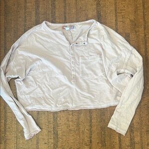 Urban outfitters cropped long sleeve t-shirt